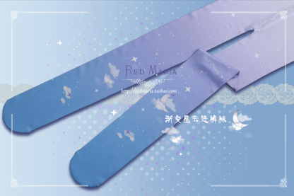 Red Maria - Gradient Starry 80D Velvet Lolita Tights