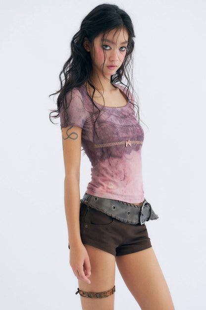 Sheer Bow T-Shirt