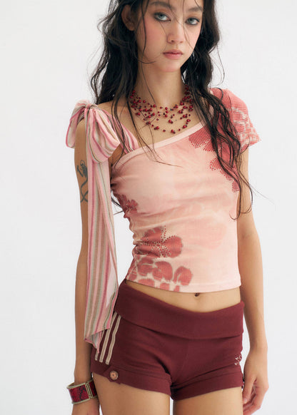 Rosy Ribbon Top