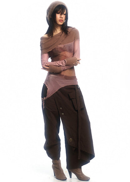 Skirt-Style Wrap Pants