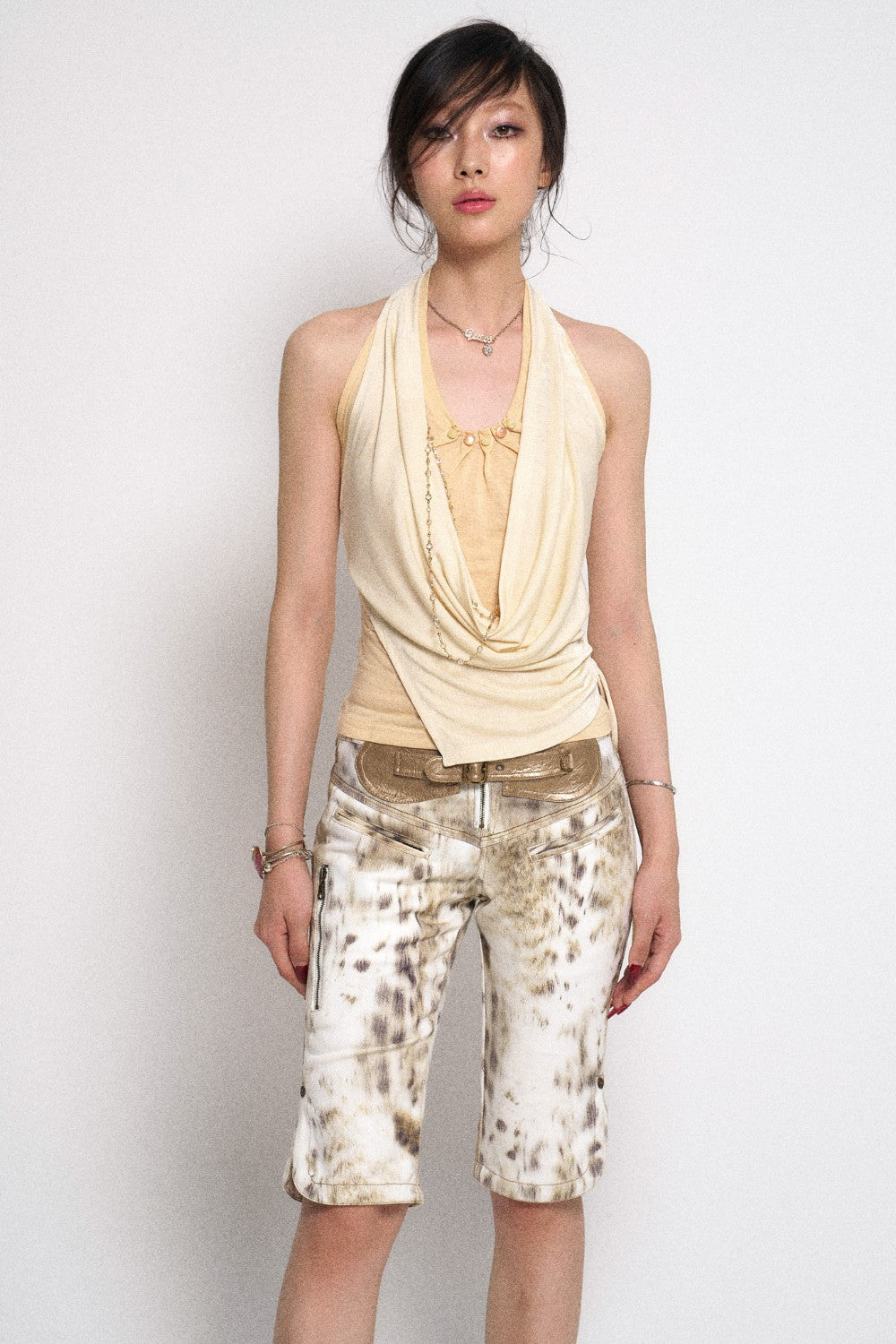 Pearl Chain Halter Top