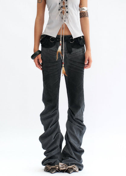 Stacked Pinstripe Jeans