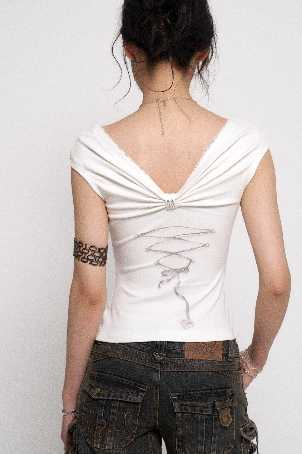 Backlace Ribbon T-Shirt