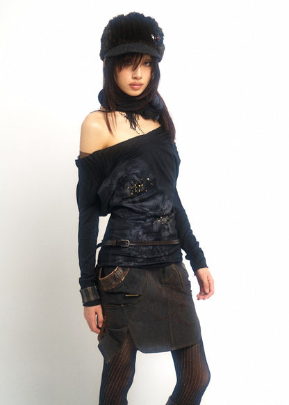 Ruched Off-Shoulder Shirt