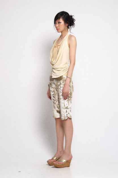 Pearl Chain Halter Top