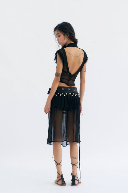 Mesh Convertible Skirt