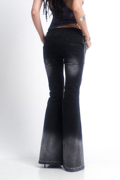 Chrome Ripped Flare Jeans