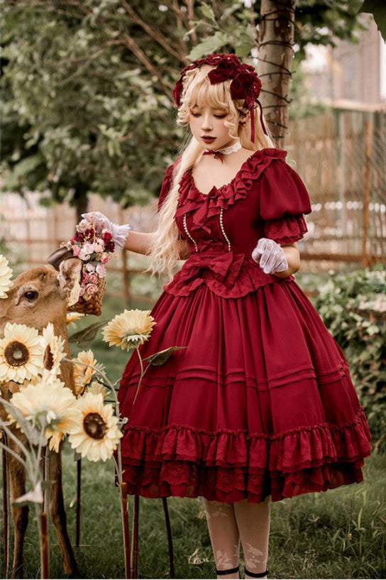 Dawn and Morning - The Dawn Song - Plus Size Lolita Elegant OP Dress
