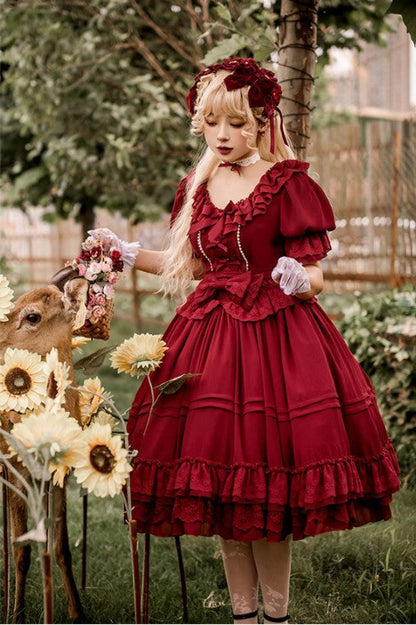 Dawn and Morning - The Dawn Song - Plus Size Lolita Elegant OP Dress