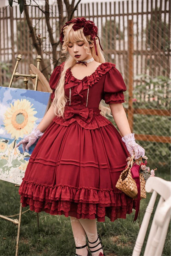 Dawn and Morning - The Dawn Song - Plus Size Lolita Elegant OP Dress