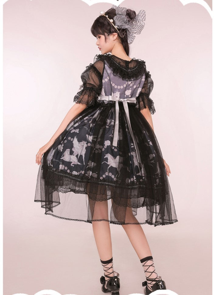 Confession Balloon - Unicorn - Sweet Lolita Dress and blouse Multicolors