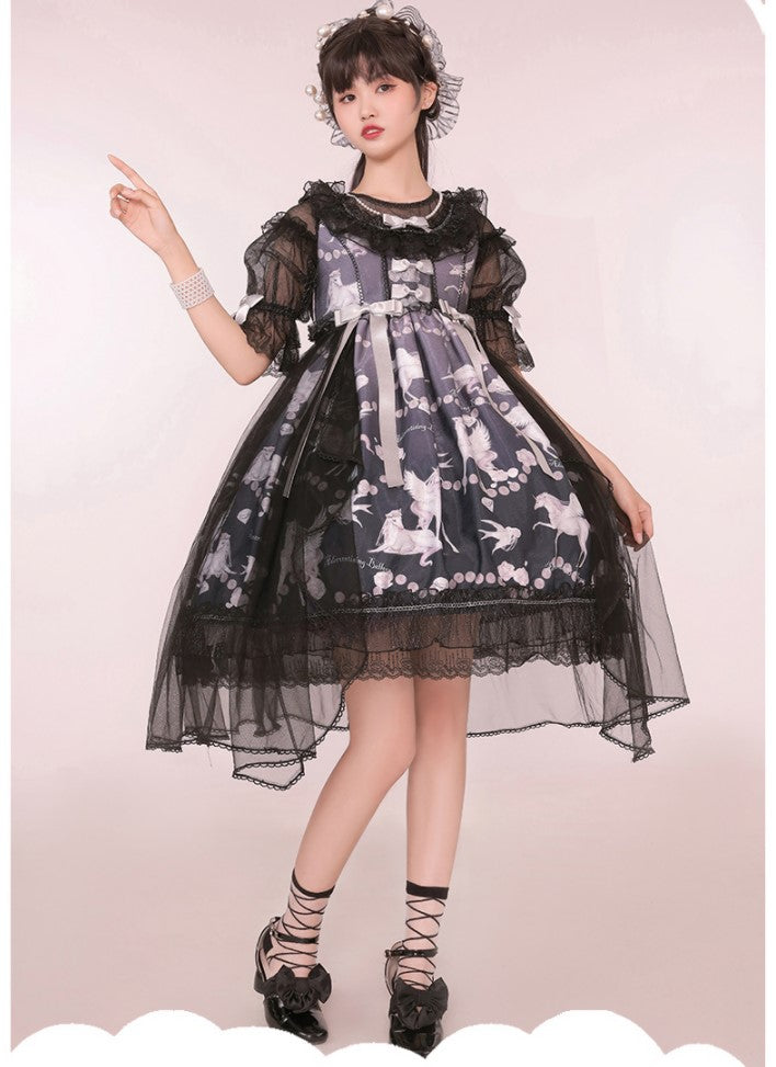 Confession Balloon - Unicorn - Sweet Lolita Dress and blouse Multicolors