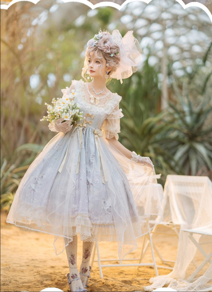 Confession Balloon - Unicorn - Sweet Lolita Dress and blouse Multicolors