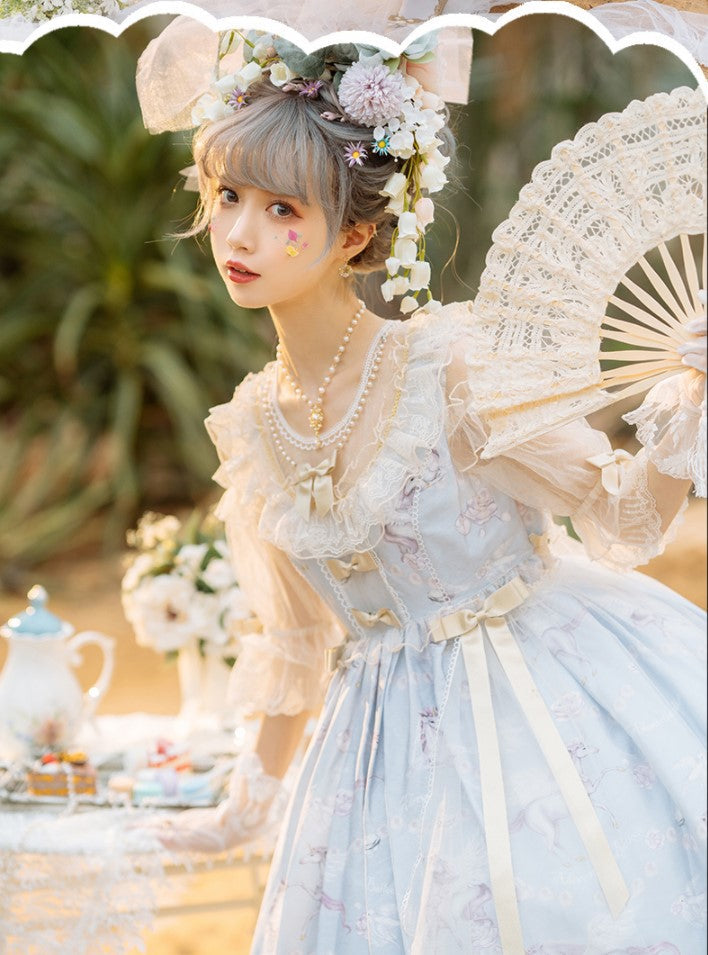 Confession Balloon - Unicorn - Sweet Lolita Dress and blouse Multicolors
