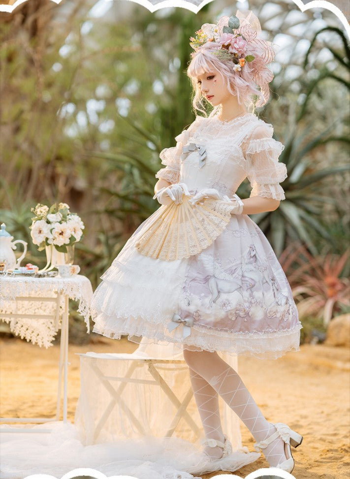 Confession Balloon - Unicorn - Sweet Lolita Dress and blouse Multicolors