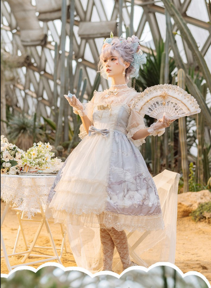 Confession Balloon - Unicorn - Sweet Lolita Dress and blouse Multicolors