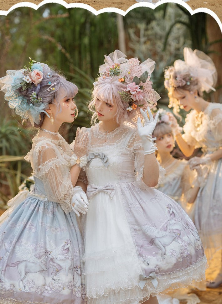 Confession Balloon - Unicorn - Sweet Lolita Dress and blouse Multicolors