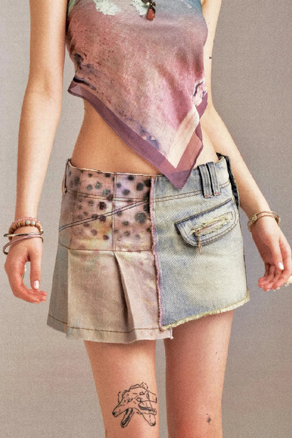 Reversible Denim Skirt