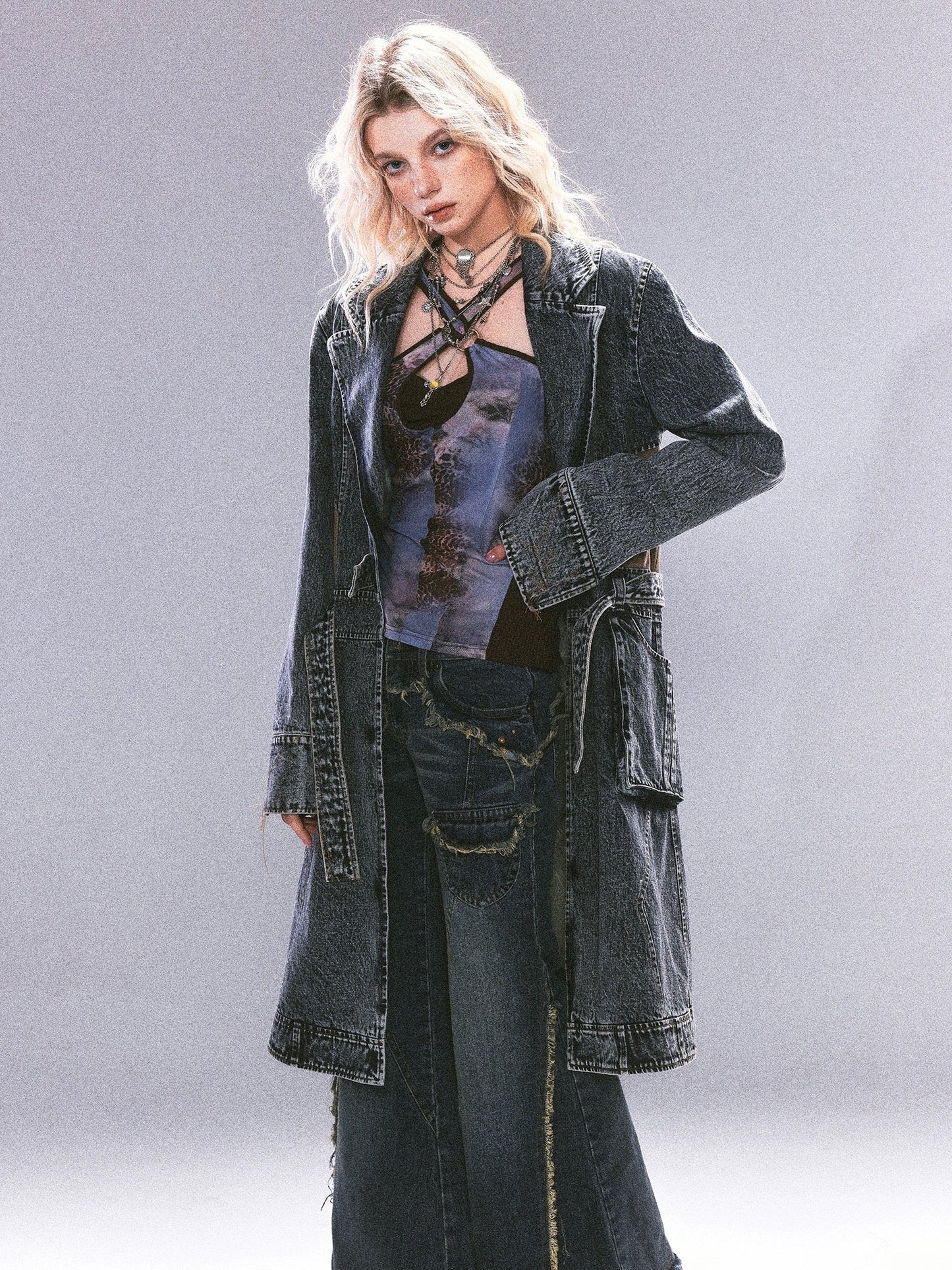 Vintage make old wash craft denim coats