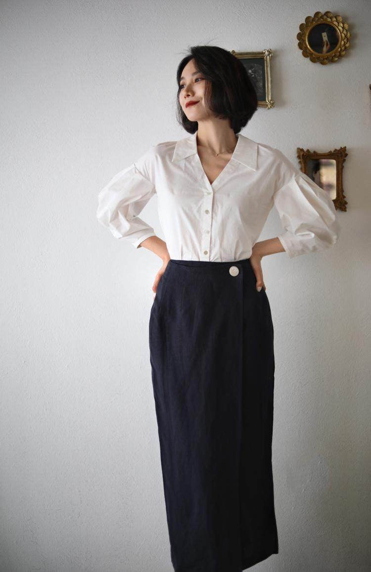 Western-style lady split skirt