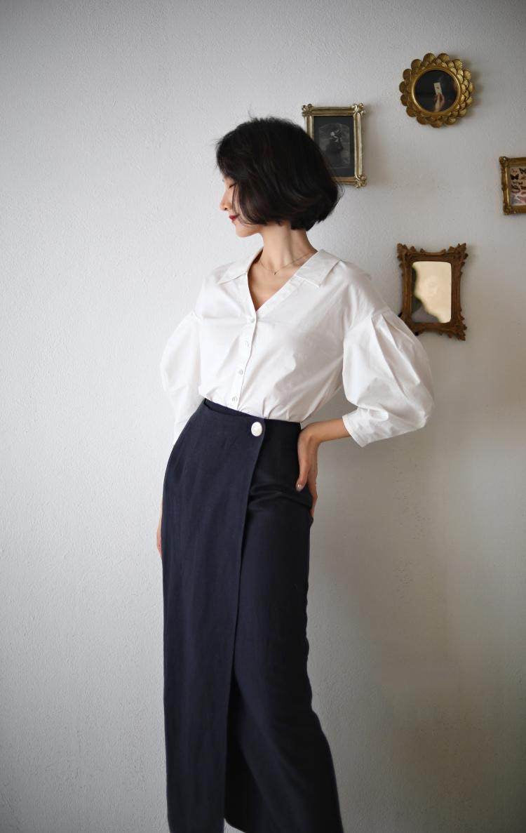 Western-style lady split skirt