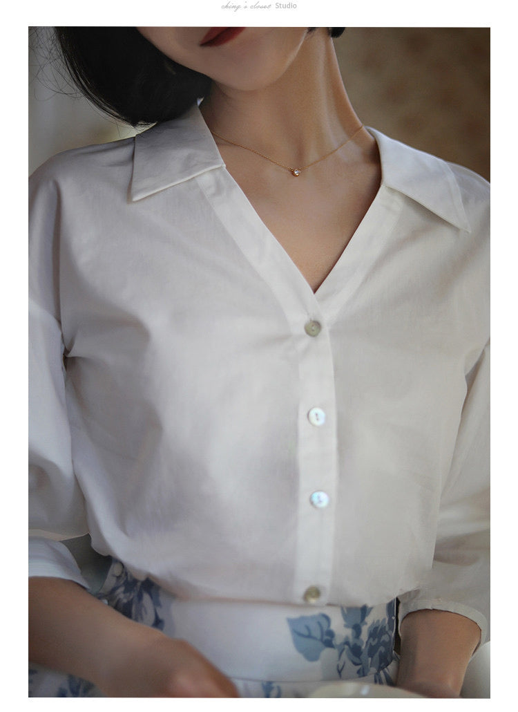 lady puff sleeve blouse