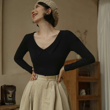 Lady's elegant slim knit