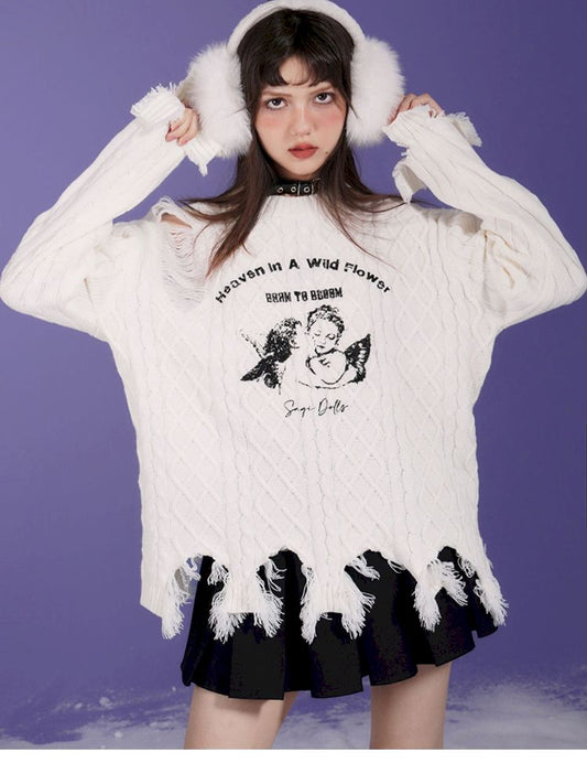 Hole Breaking Pullover Sweater【s0000005044】