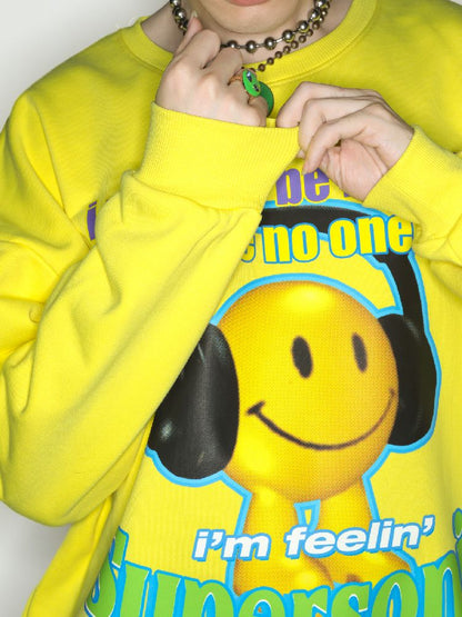 American Casual Street Smiley Loose Pullover【s0000010265】