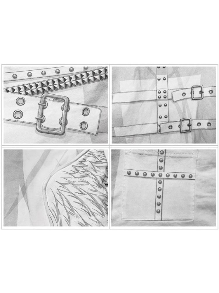 Angel Print Wings Skirt Pants【s0000010233】