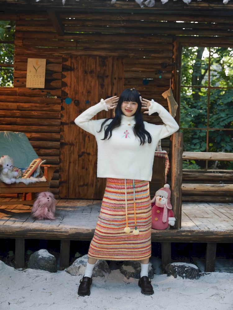 Turtleneck Lapel Lace Sweater【s0000004653】