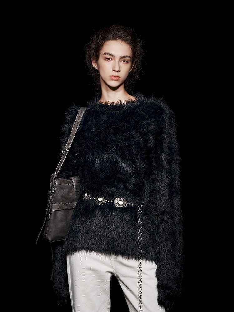 Elegant Fleece Crew Neck Sweater【s0000005469】