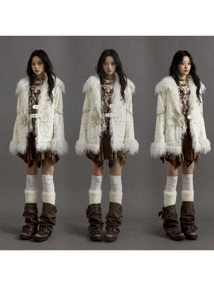 Loose Long Thickened Plush Coat Fur【s0000010321】