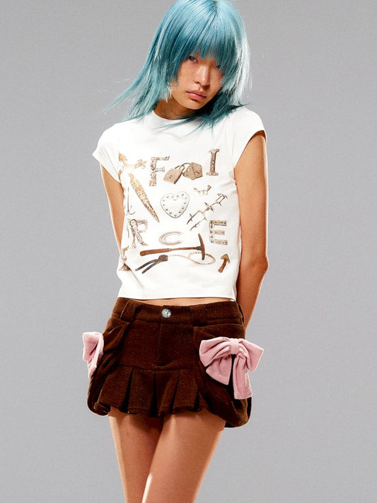 Towel Bow Pleated Skirt【s0000008989】