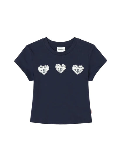 Lace Heart T-Shirt【s0000007063】