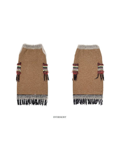 Mixed yarn interweaving stripes sweater【s0000006008】