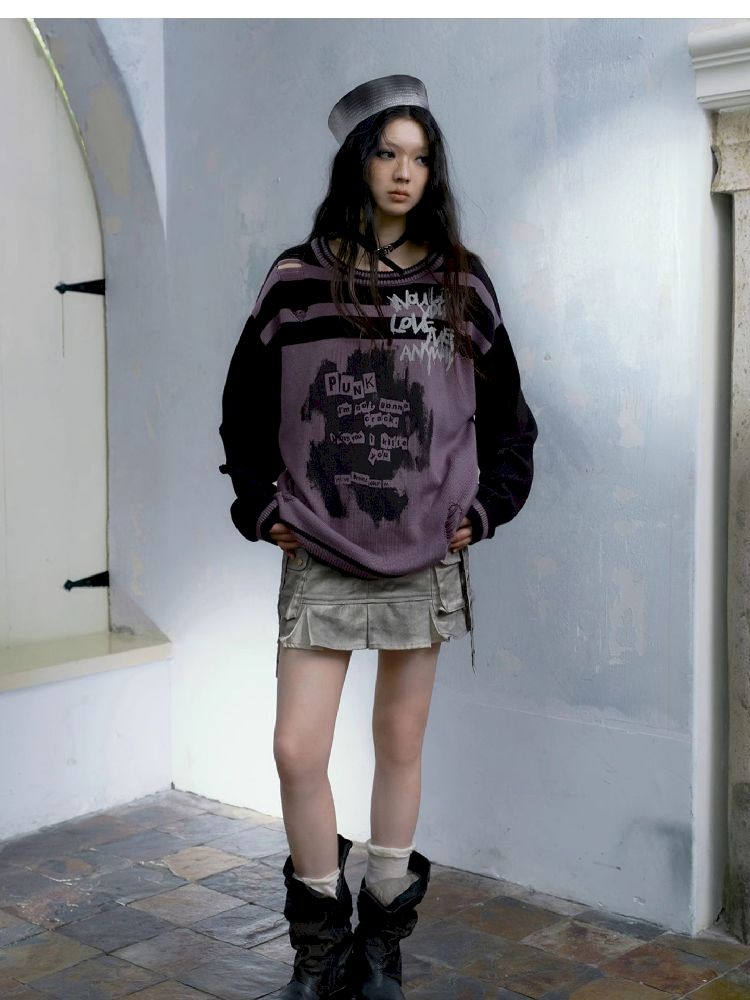 Skinny Dirty Wash Workwear Pleated Half Skirt【s0000005238】