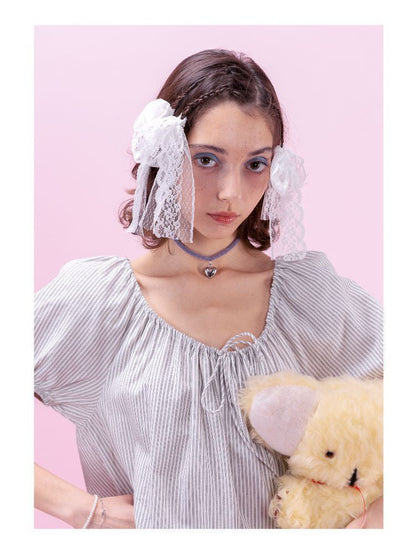 Striped Cotton Vacation Style Loose Dress【s0000009323】