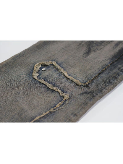 Vintage Washed Straight Jeans【s0000010399】