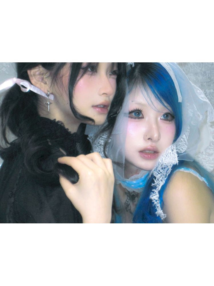 Polka dot strapless dress/chiffon bow jacket