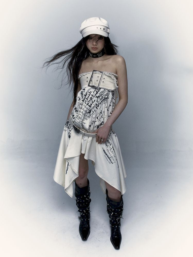 dark punk two-wear tube dress