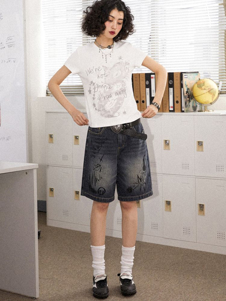 Kitten Printed Short Sleeve T-Shirt【s0000008843】