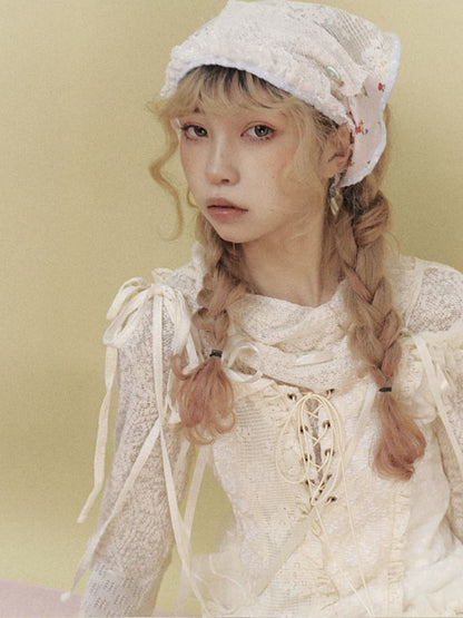 Lace floral girl vintage headband【s0000007778】