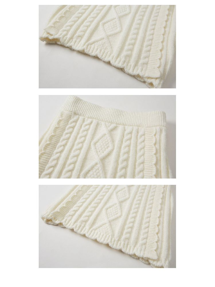 Knit Lace Set Soft Twist Sweater【s0000005282】