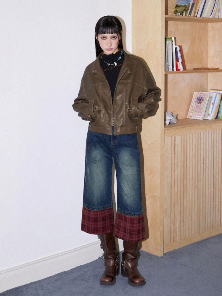 Brown Leather Jacket【s0000010090】