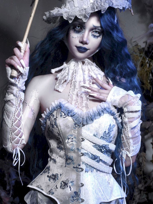 Skeleton Lace Sheer Hand Sleeve Cufflinks【s0000010041】