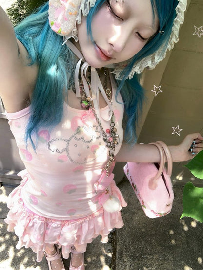 Strawberry Hot Diamonds Top-Cake Skirt【s0000012661】