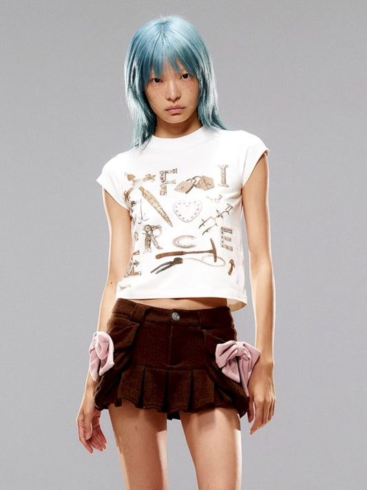 Weapons print t-shirt【s0000009408】