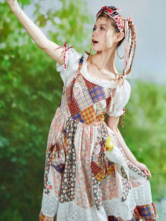 Red Plaid Halter Dress【s0000008760】