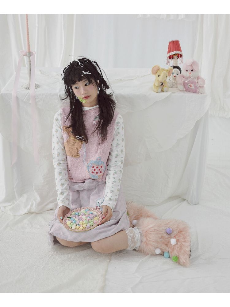 Raglan Cute Knit Vest【s0000004646】